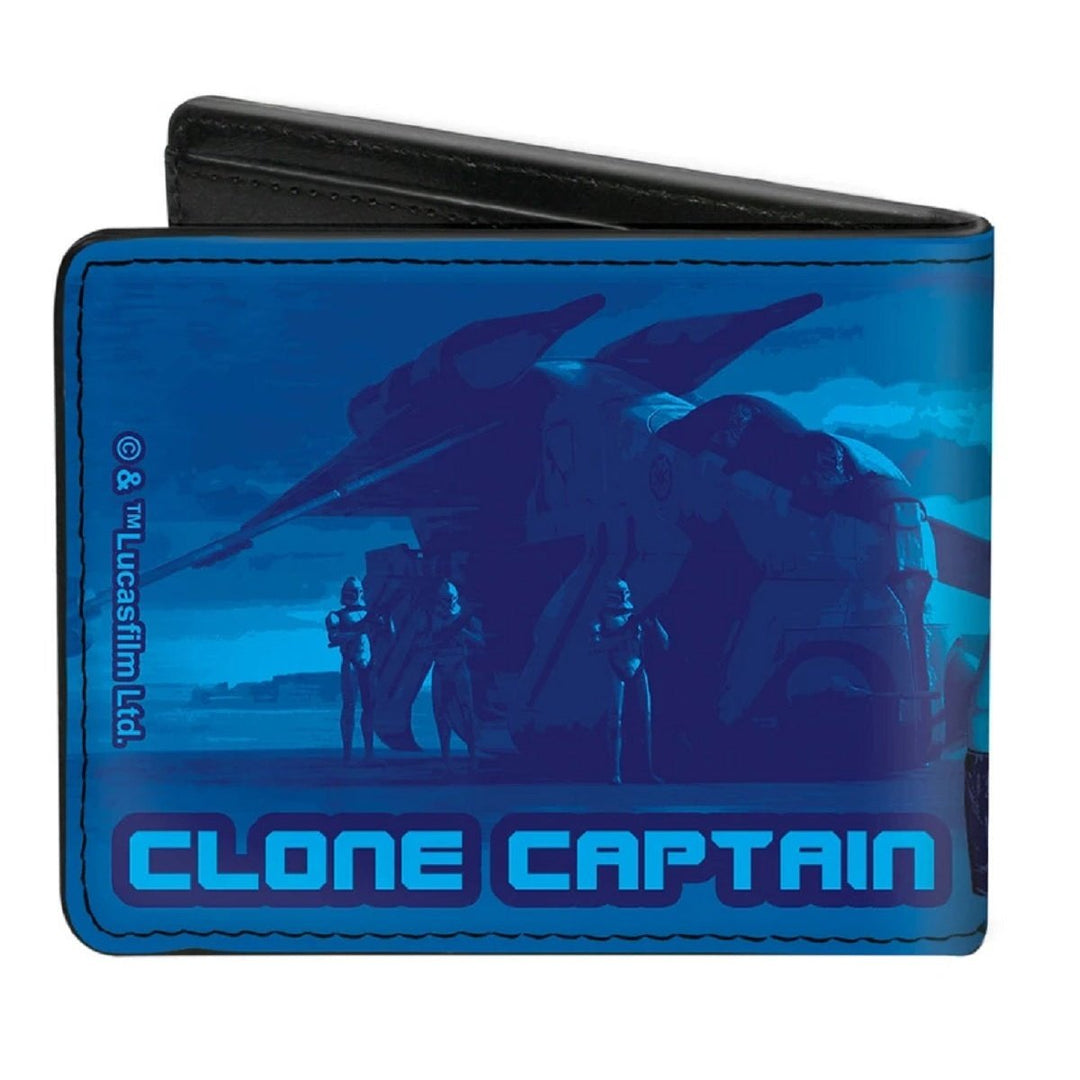 Star Wars The Clone Wars Rex Clone Captain Pose Bifold Wallet
