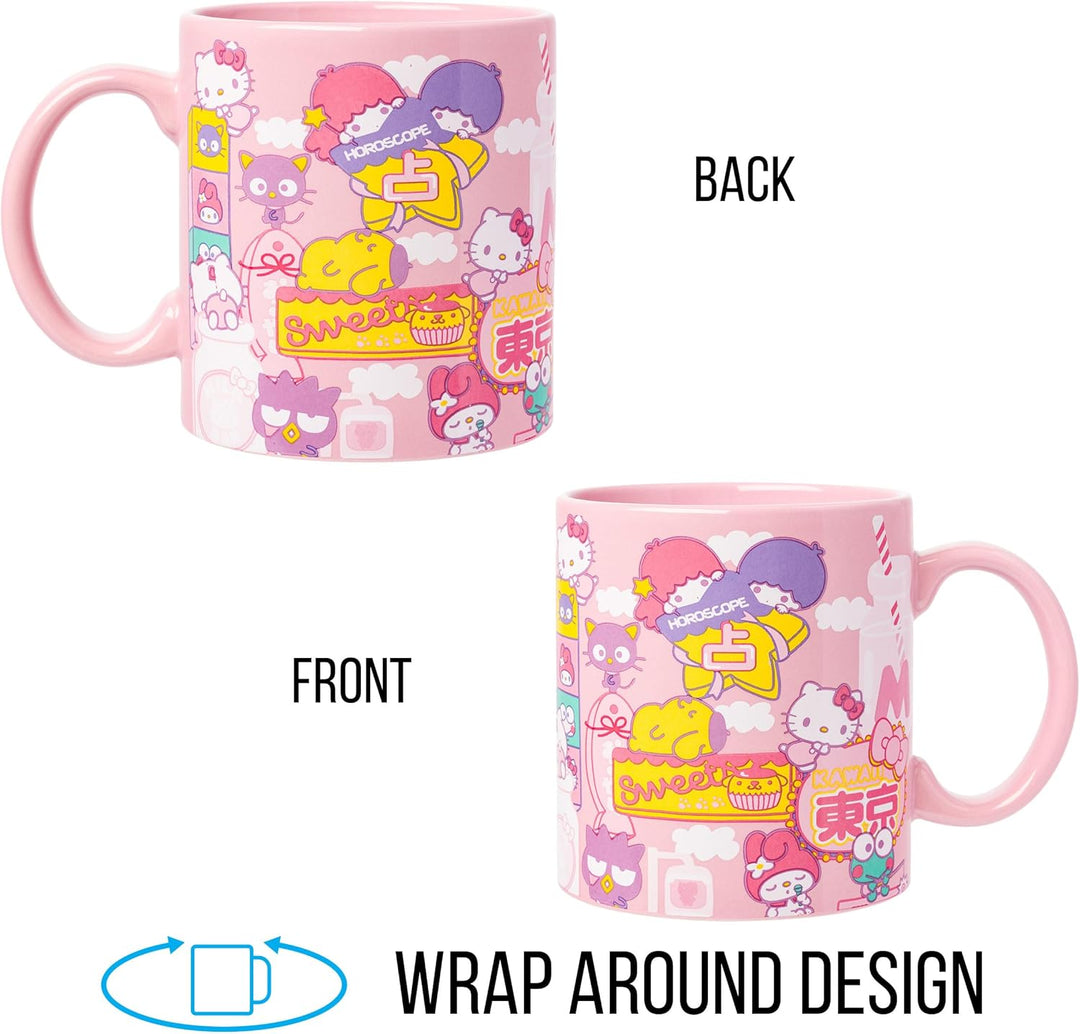 Sanrio Hello Kitty and Friends Kawaii Tokyo Theme Ceramic Mug 20 Ounces - Fundom