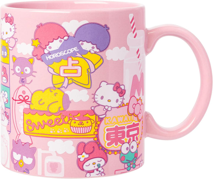Sanrio Hello Kitty and Friends Kawaii Tokyo Theme Ceramic Mug 20 Ounces - Fundom