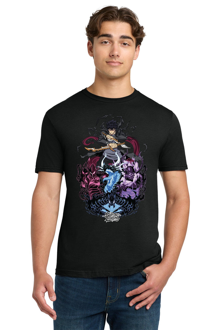 Solo Leveling Sung Jin - woo Adult Unisex T-Shirt - Fundom