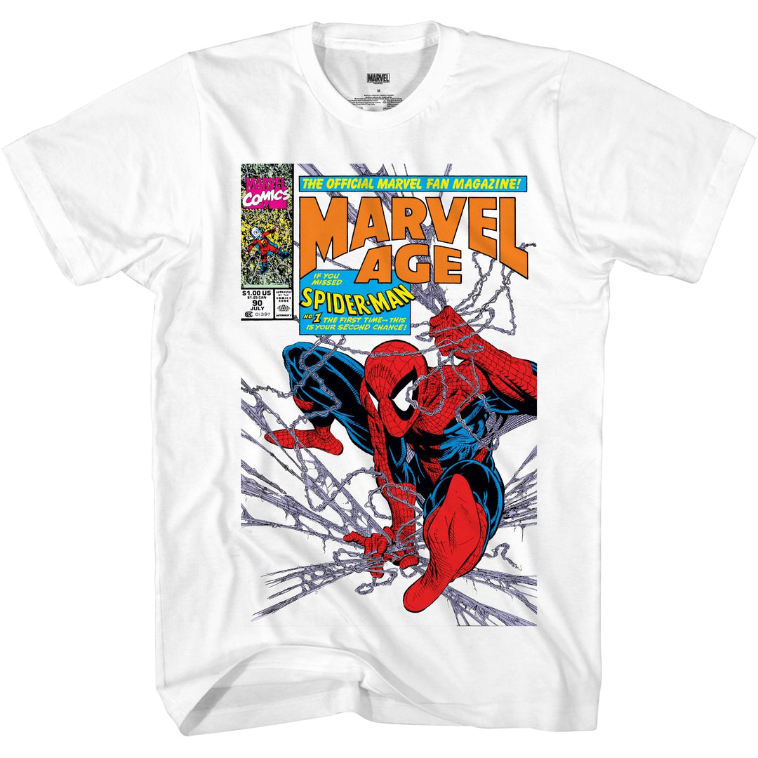 Spider - Man 90's Marvel Age Officially Licensed Adult T Shirt - Fundom