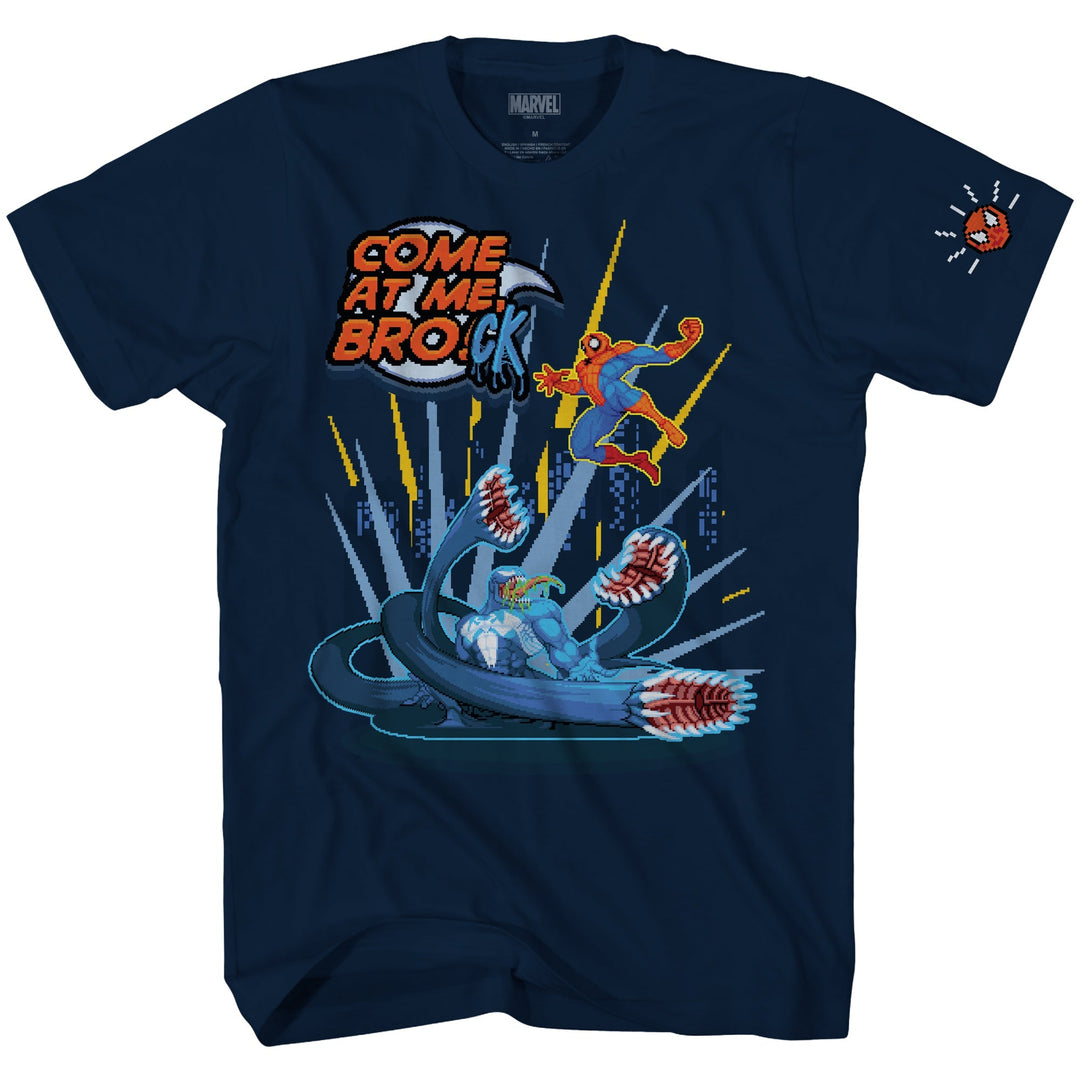 Spider - Man Come At Me Brock Marvel Retro Arcade Adult T Shirt - Fundom