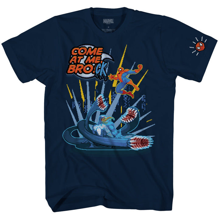 Spider - Man Come At Me Brock Marvel Retro Arcade Adult T Shirt - Fundom