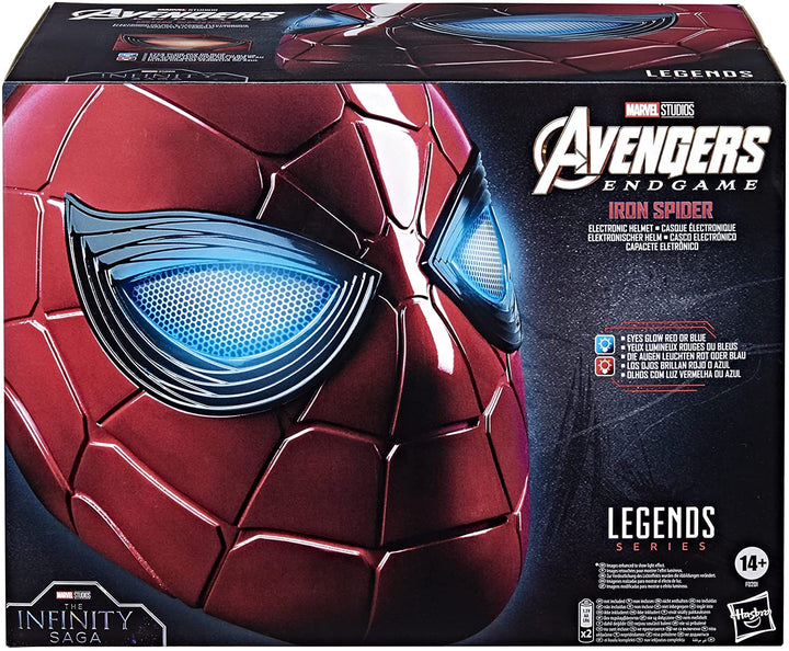 Spider - Man Marvel Legends Series Iron Spider Electronic Helmet with Glowing Eyes - Fundom