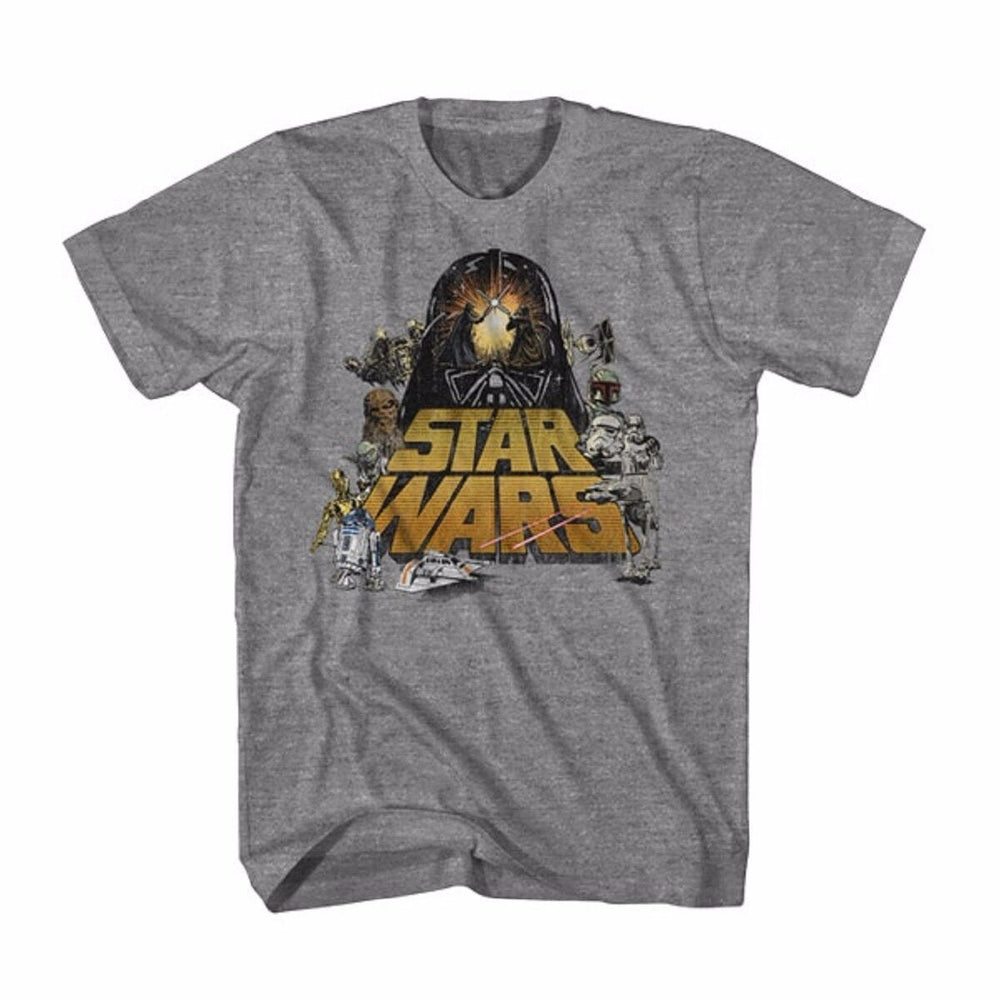 Star Wars Gold Logo Adult T-Shirt - Fundom