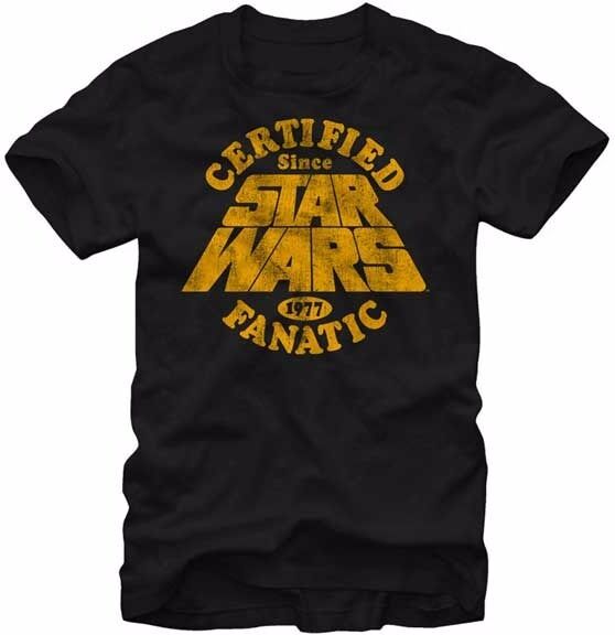 Star Wars Movie Certified Fanatic 1977 Adult T-Shirt - Fundom