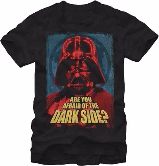 Star Wars Movie Darth Vader Fear The Dark Adult T-Shirt - Fundom