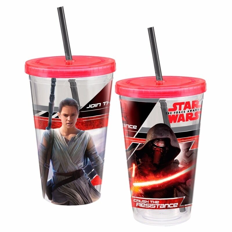 Star Wars The Force Awakens 18 Oz. Tumbler & Straw Travel Cup - Fundom