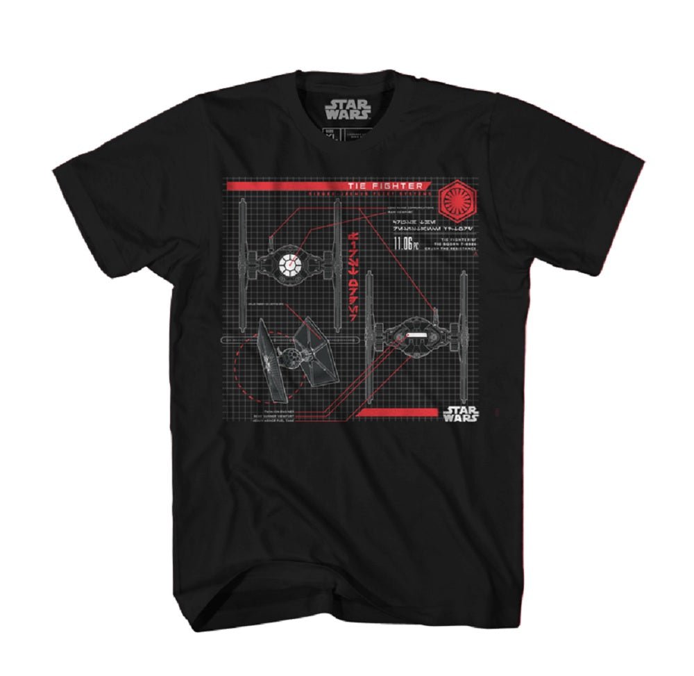 Star Wars The Last Jedi Tie Fighter Plans Adult T-Shirt - Fundom