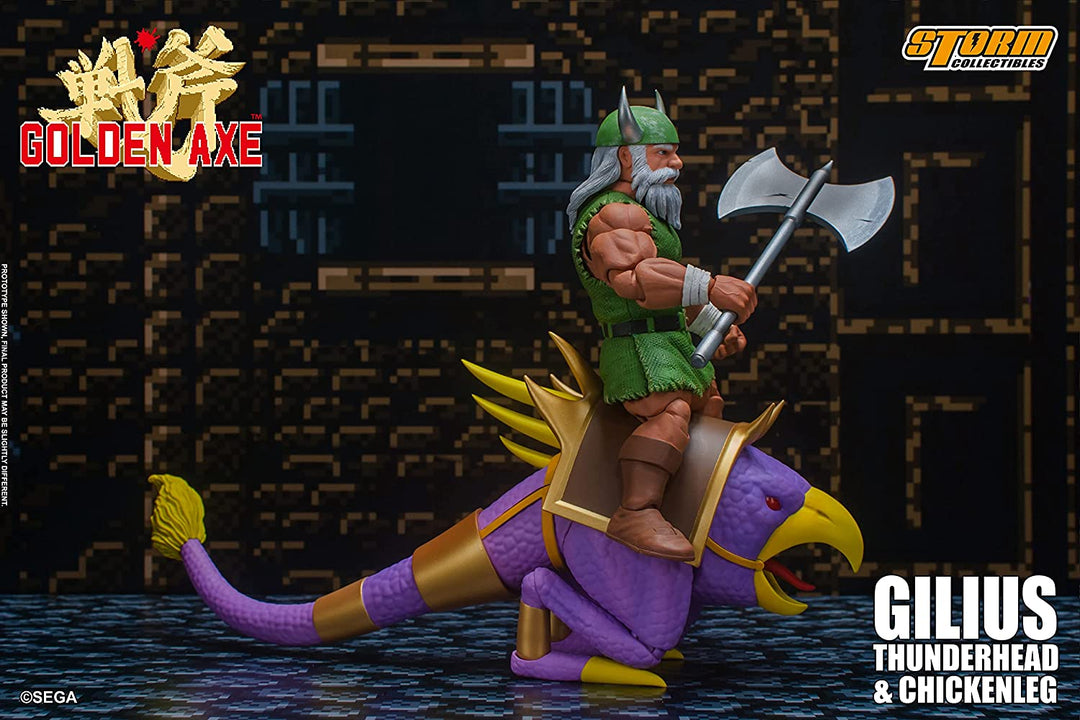 Storm Collectibles - Golden Axe - Gilius Thunderhead & Chicken Leg 1/12 Action Figure - Fundom