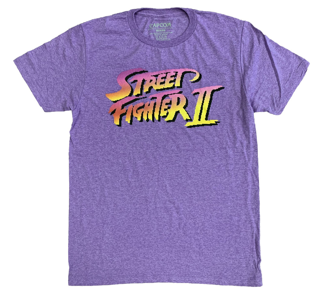 Street Fighter Pixel Logo Capcom Gamer Adult T-Shirt - Fundom