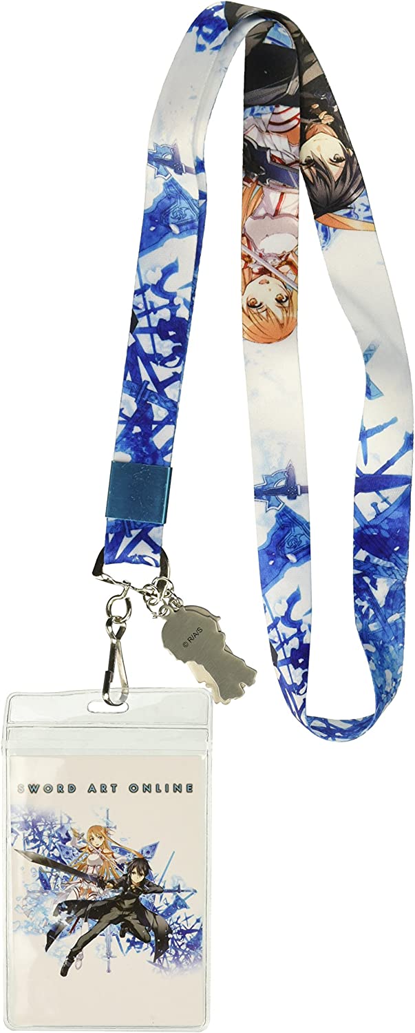 Sword Art Online - Kirito & Asuna Blue Anime Lanyard Neck Strap Id Holder - Fundom