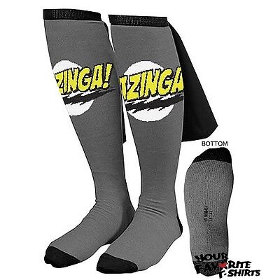 The Big Bang Theory Gray Bazinga Caped Socks Sheldon Cooper Socks - Fundom