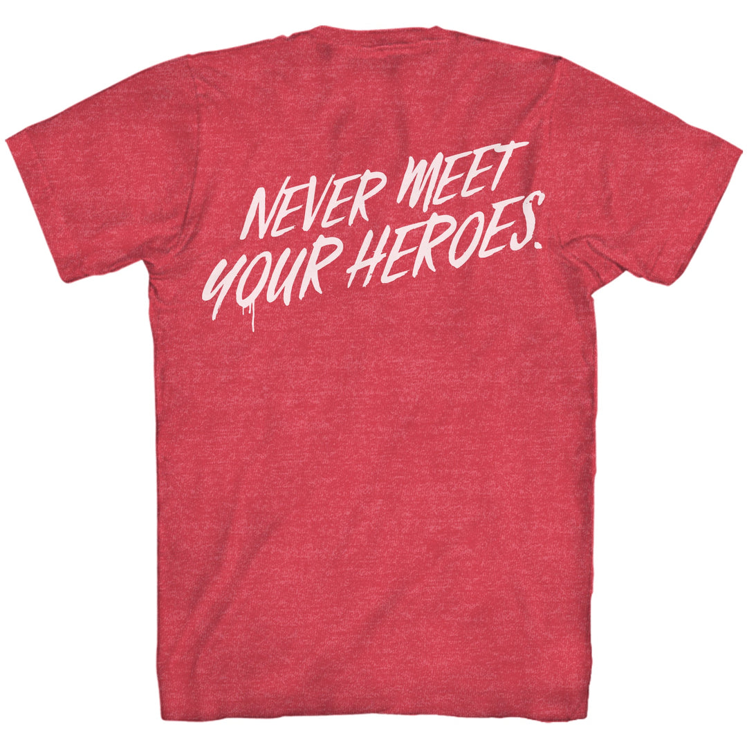 The Boys Logo Never Meet Your Heroes Adult T Shirt - Fundom