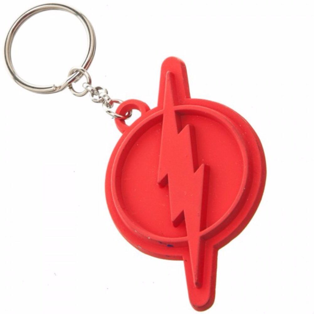 The Flash Symbol Painted Metal DC Comics Key Chain Key Ring - Fundom
