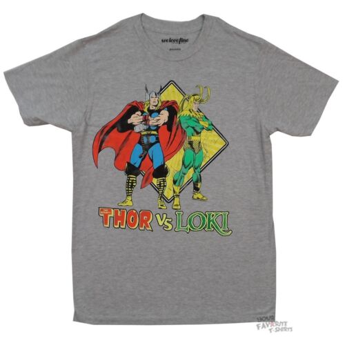 Thor Vs Loki Marvel Comics Adult T-Shirt - Fundom