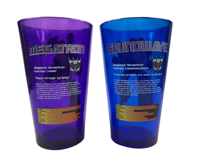 Transformers Decepticons Megatron And Soundwave 2 pack Pint Glass Set - Fundom