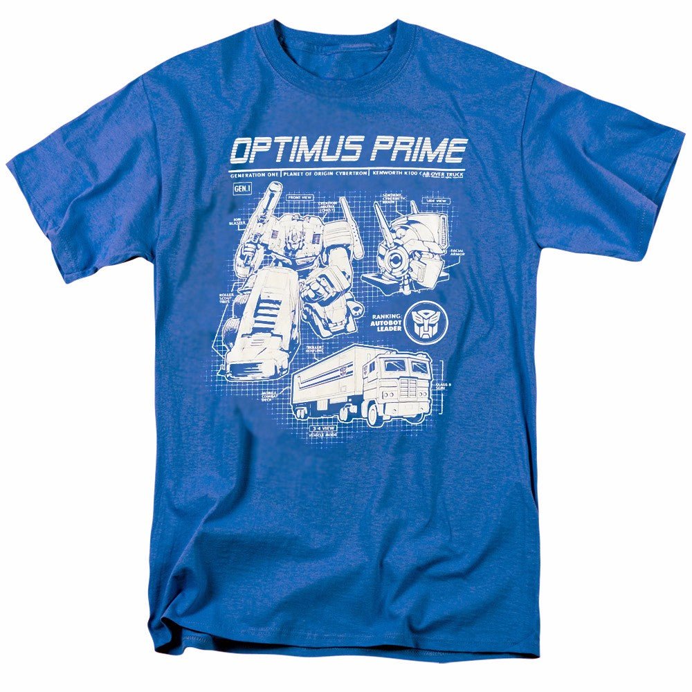 Transformers Optimus Prime Tech Specs Adult T-Shirt - Fundom