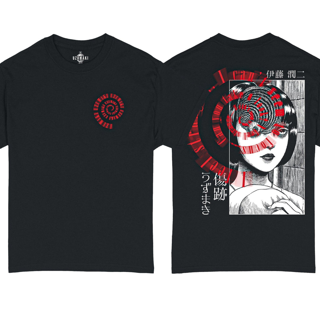 Uzumaki - Spiral Blur Adult T-Shirt - Black - Officially Licensed - Fundom