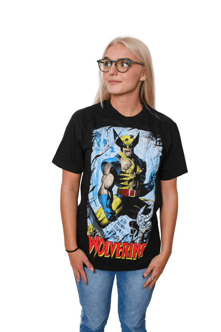 Wolverine 90's Cover By Jim Lee Marvel Comics Adult T-Shirt - Fundom