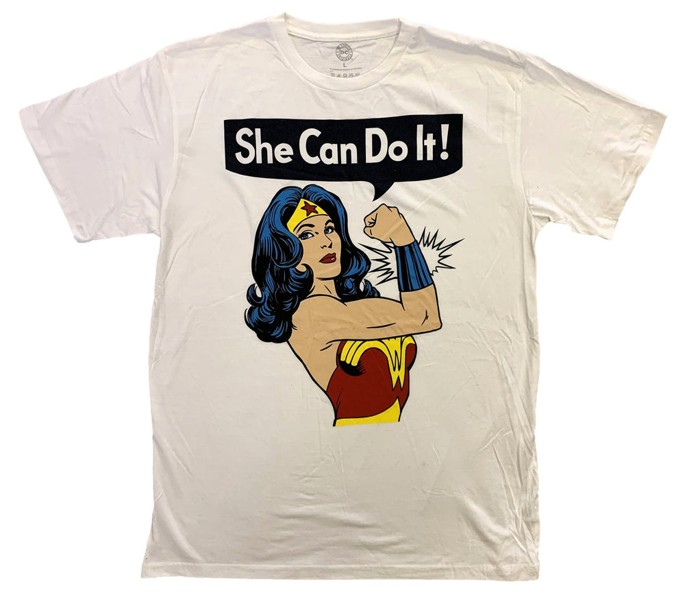 Wonder Woman She Can Do It DC Comics Adult T-Shirt - Fundom