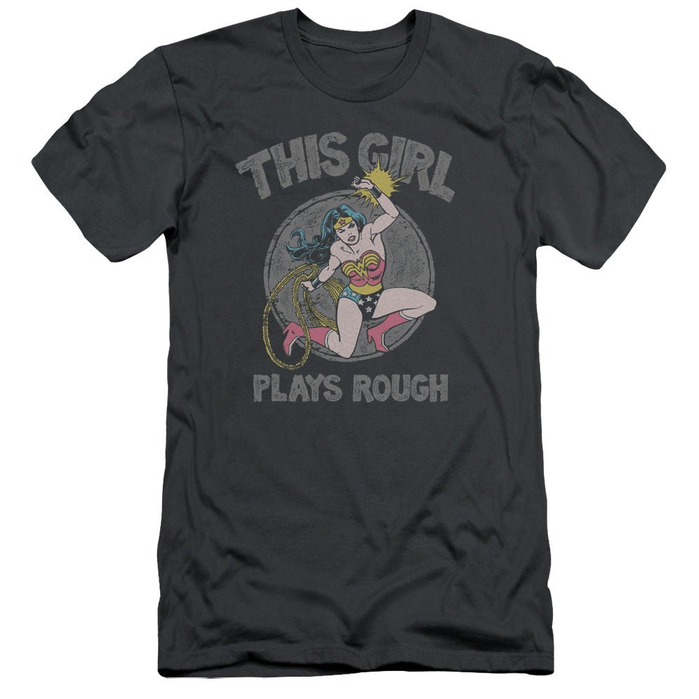 Wonder Woman This Girl Plays Rough DC Comics Adult T-Shirt - Fundom
