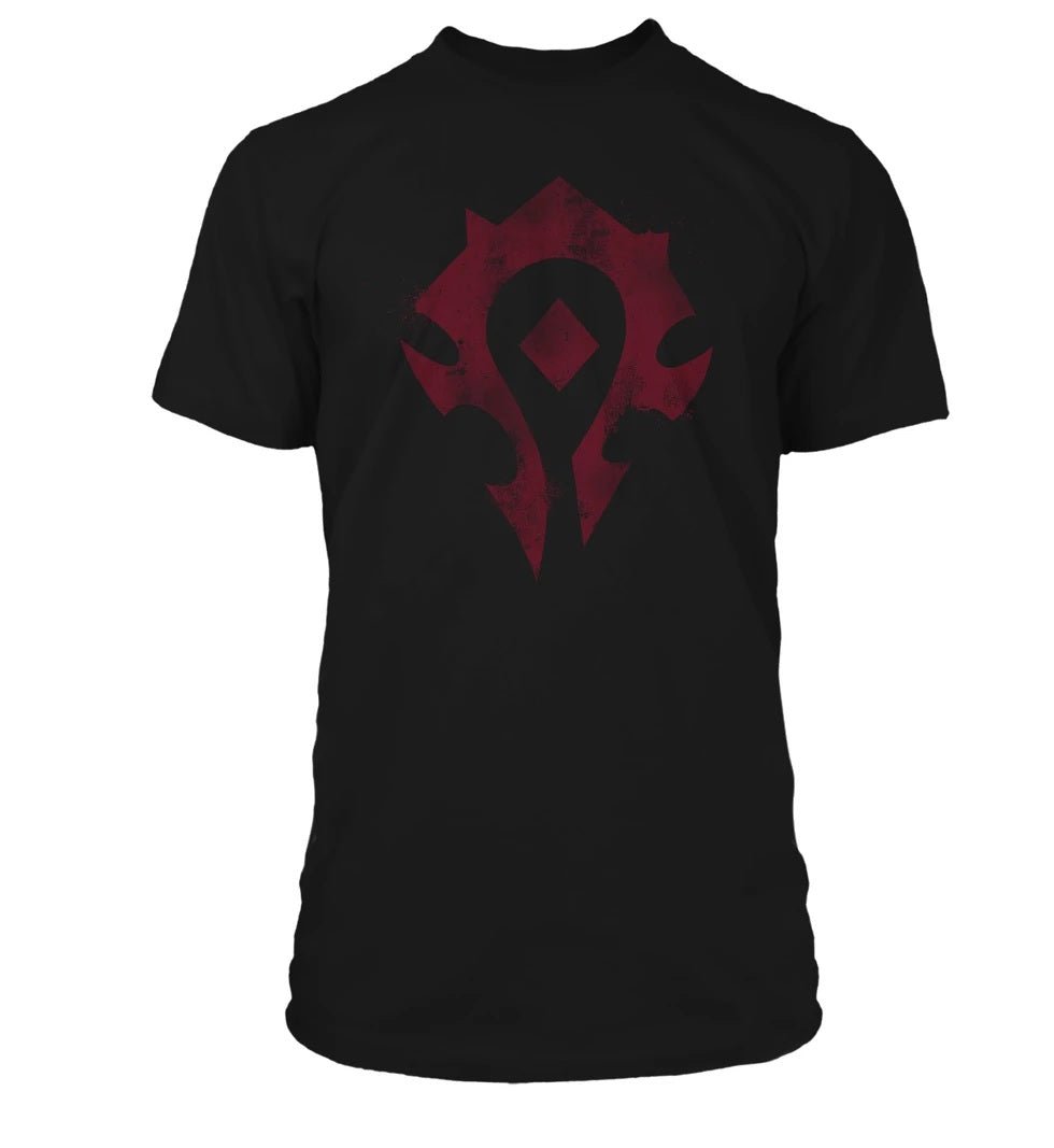 World Of Warcraft Cracked Horde Logo Offcially Licesned Adult T Shirt - Fundom