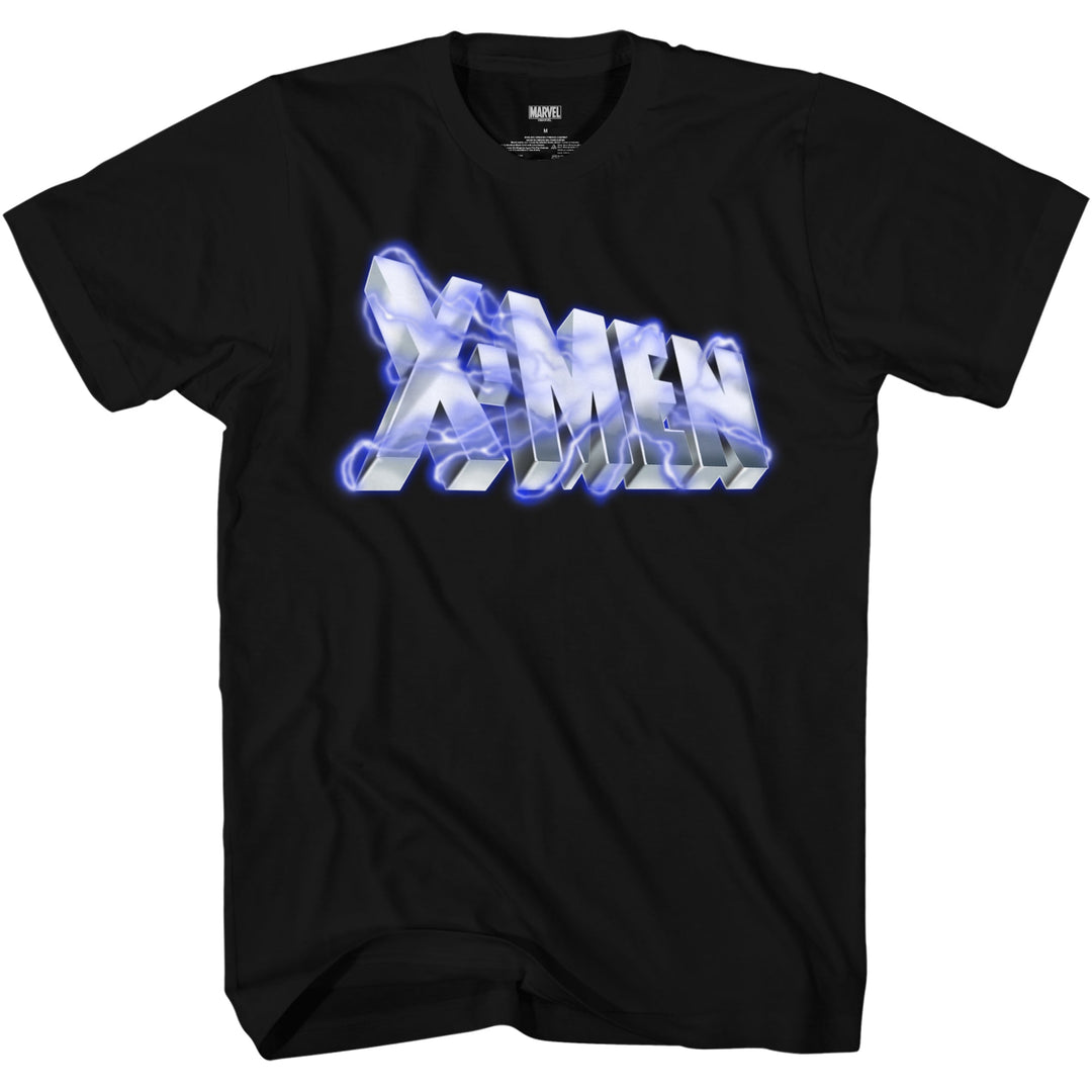 X - Men Animated Series Super Charged Logo 90's Marvel Adult T Shirt - Fundom