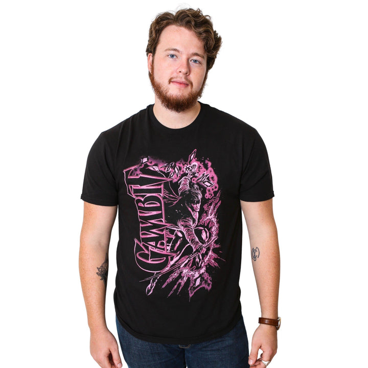 X - Men Gambit Glow Marvel Comics Adult T-Shirt - Fundom