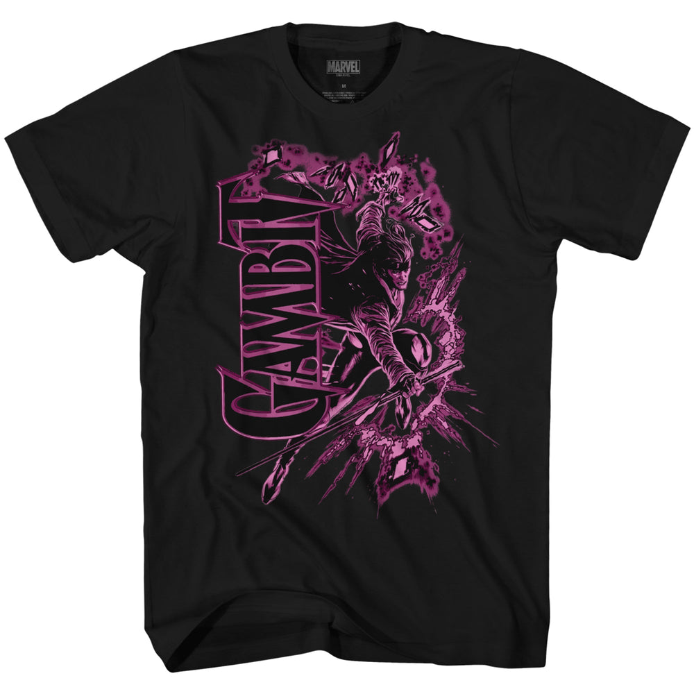 X - Men Gambit Glow Marvel Comics Adult T-Shirt - Fundom
