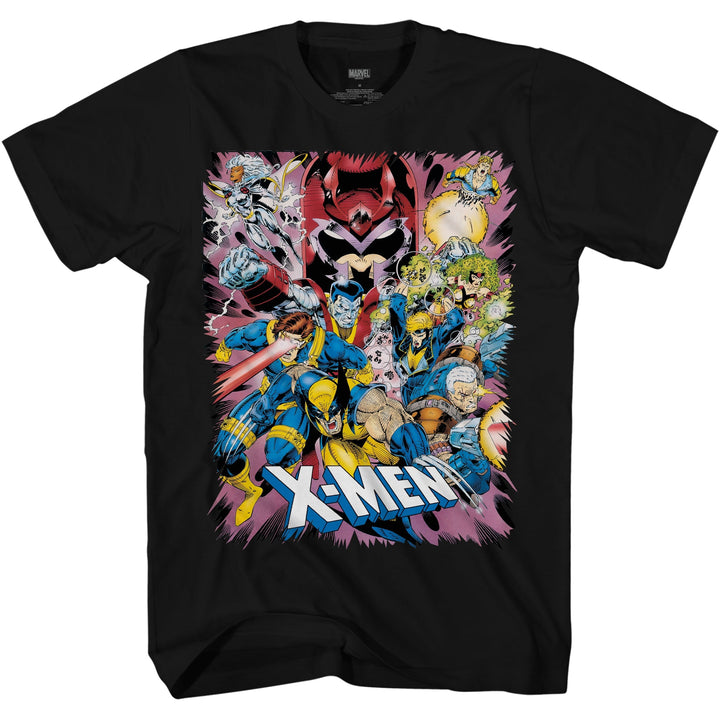 X - Men Jump Out Team 90's Marvel Comics Adult T Shirt - Fundom
