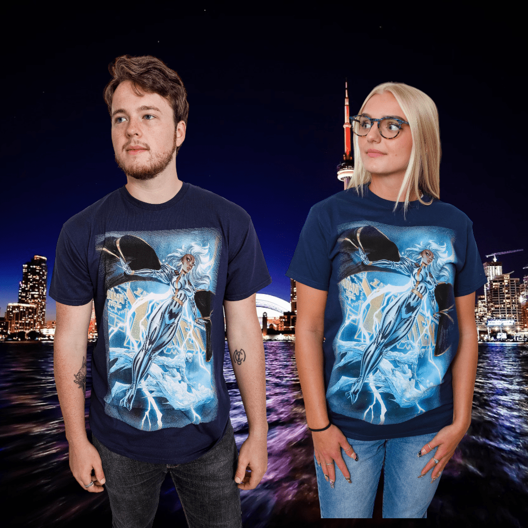 X - Men Uncanny Storm And Ice Man Marvel Comics Adult T Shirt - Fundom