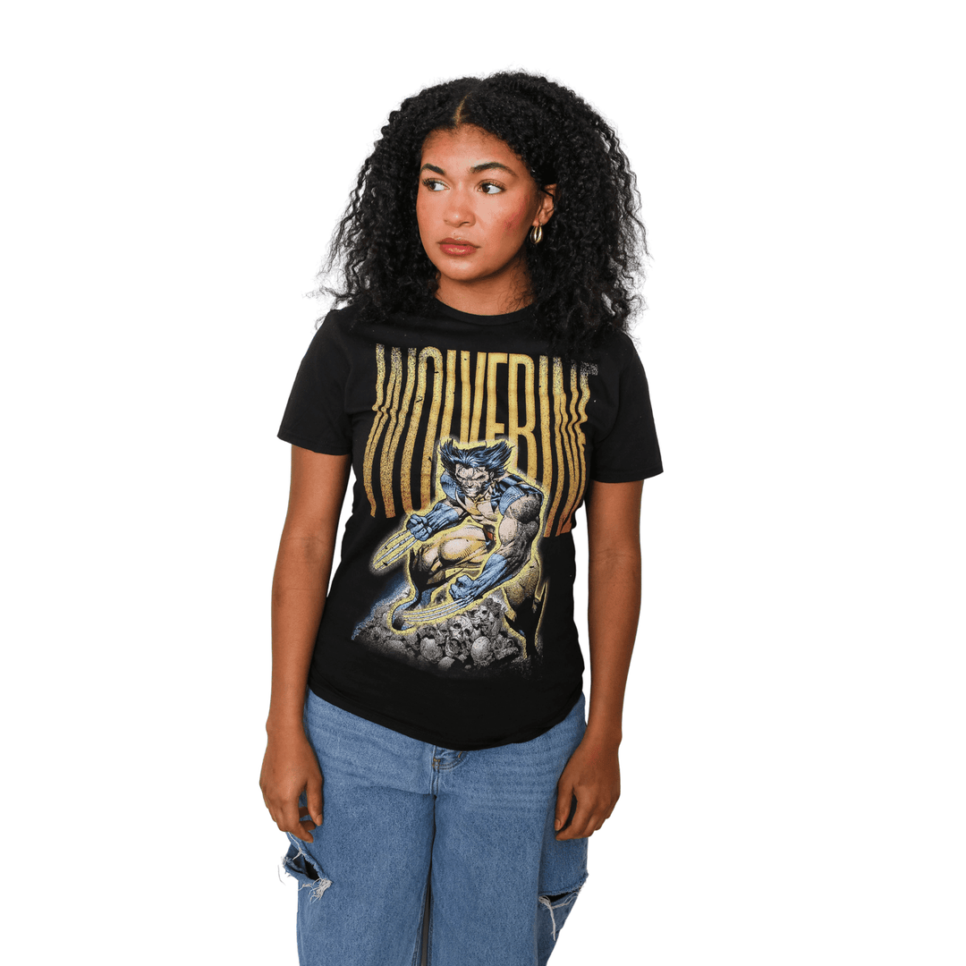 X - Men Wolverine Skull Pile Marvel Comics Adult T-Shirt - Fundom