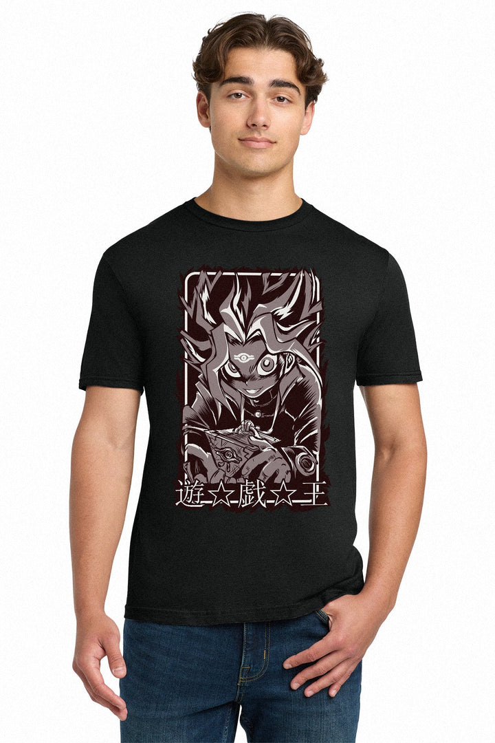 Yu - Gi - Oh! Dark Pharaoh Yami Yugi Monochrome Adult Unisex Tee - Fundom