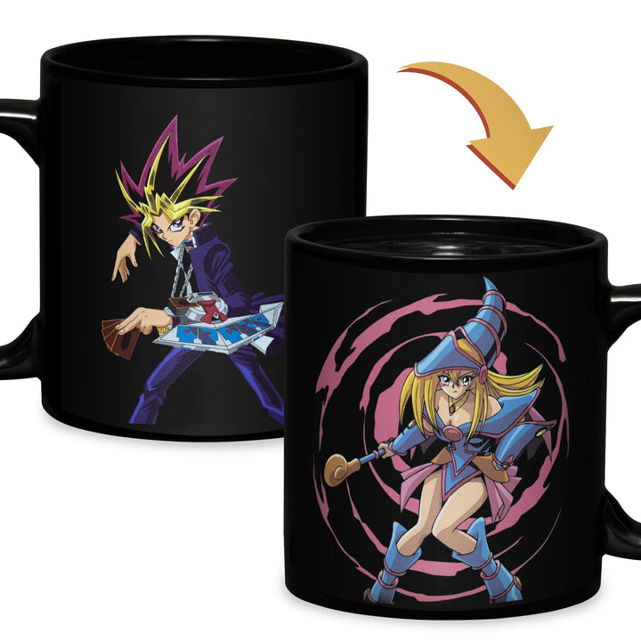 YU - GI - OH Yugi and Dark Magician Girl 15 oz. Heat Change Ceramic Coffee Mug - Fundom