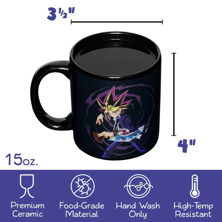 YU-GI-OH Yugi and Dark Magician Girl 15 oz. Heat Change Ceramic Coffee Mug