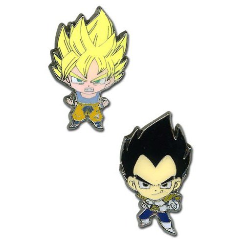 Dragon Ball Z - Super Saiyan Goku and Vegeta Enamel Pins