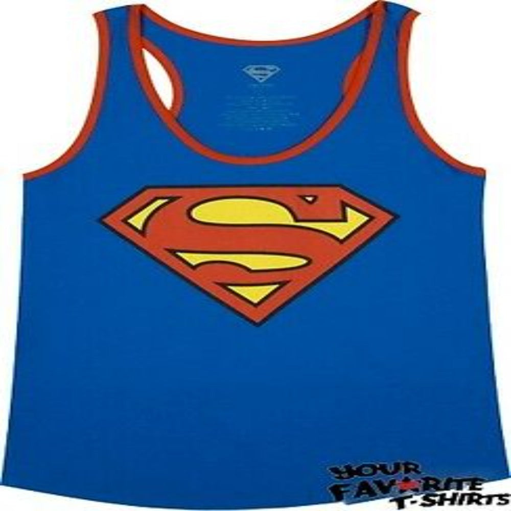 Superman Supergirl Symbol Logo Junior Tank Top