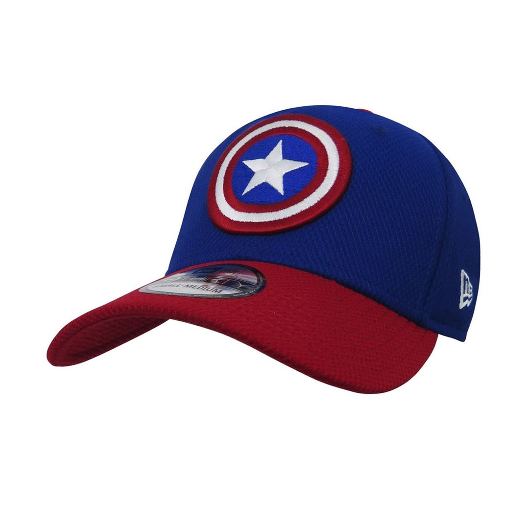 Captain America Red Blue New Era 39Thirty Fitted Hat Cap Large/X-Large