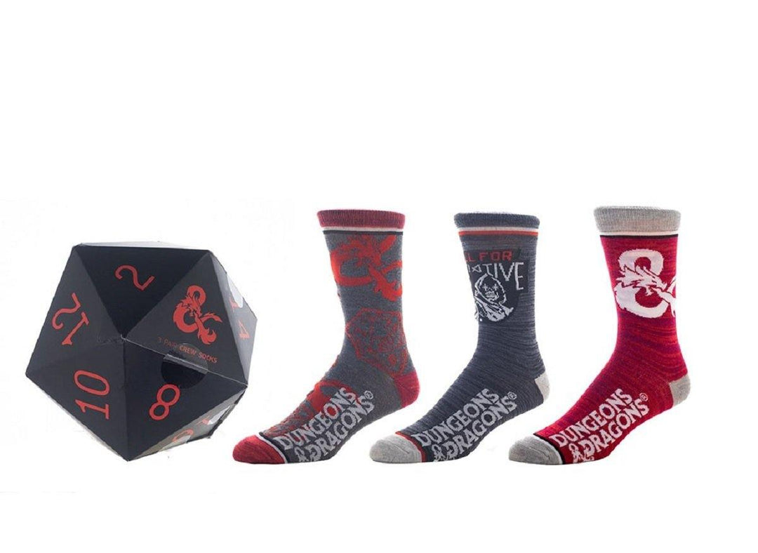 Dungeons & Dragons 3 Pair Pack Crew Socks