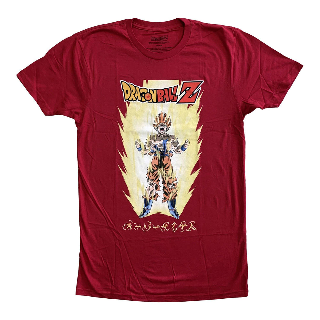 Dragon Ball Z Super Saiyan Goku Red Anime Adult T-Shirt