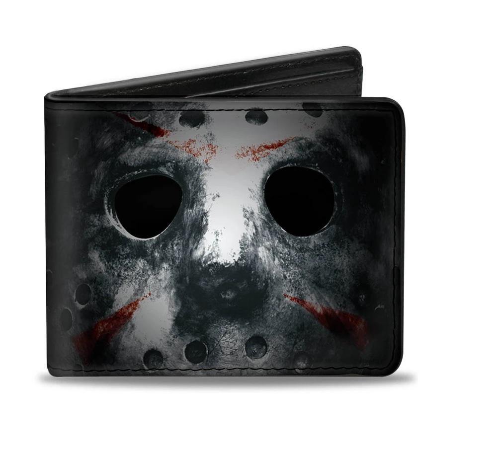 Friday the 13th Jason Mask Close Up Horror Bifold Wallet