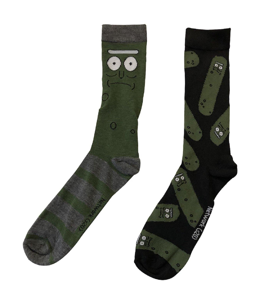 Rick and Morty Pickle Rick 2-Pack Crew Socks