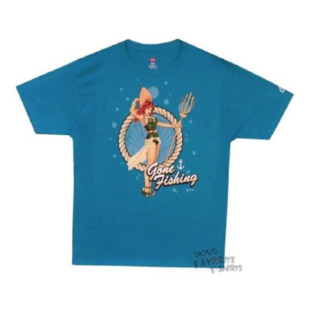 Mera Bombshell Gone Fishing Aquaman Premium DC Comics Adult T-Shirt