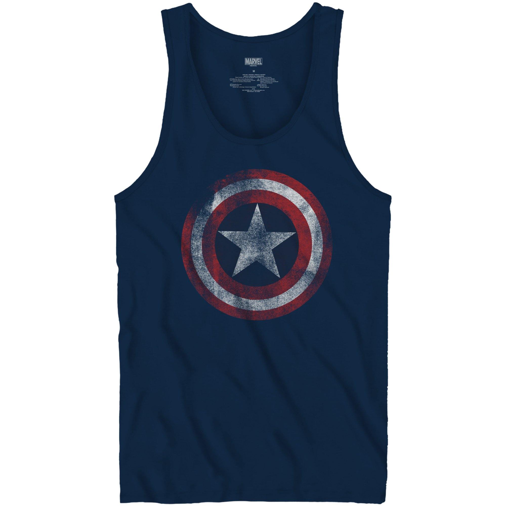 Hykler rulletrappe vinter Captain America Shield Symbol Marvel Adult Tank Top – Fundom
