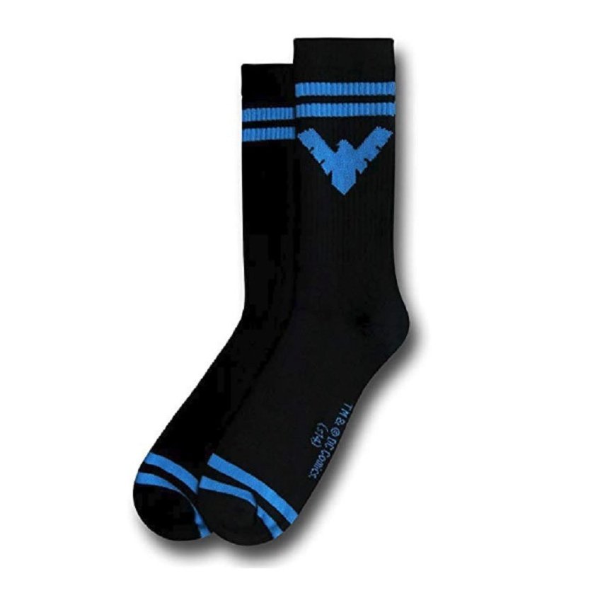 Batman Nightwing Symbol Black Crew Socks