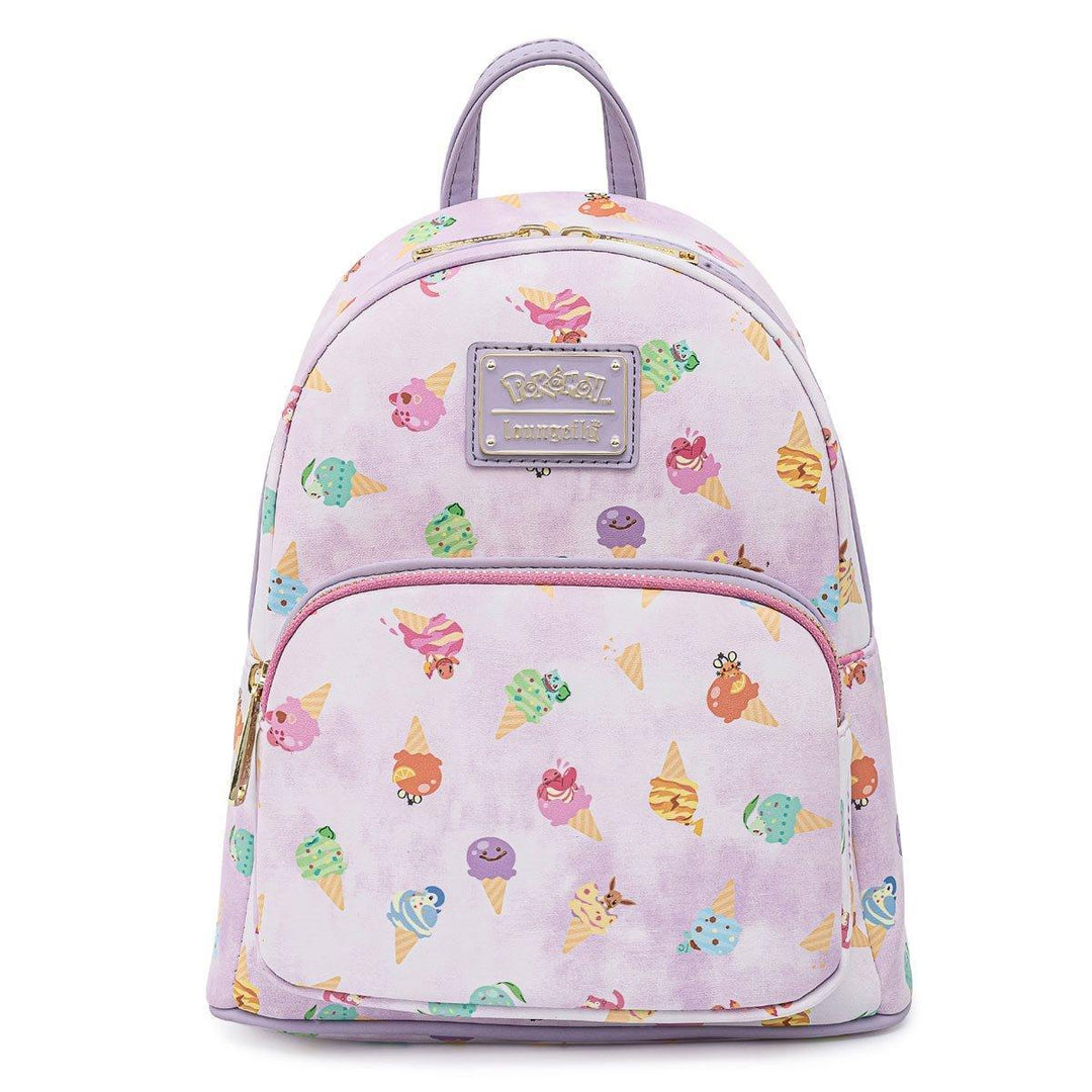 Loungefly Pokemon Ice Cream Acid Wash Denim Mini Backpack Bag