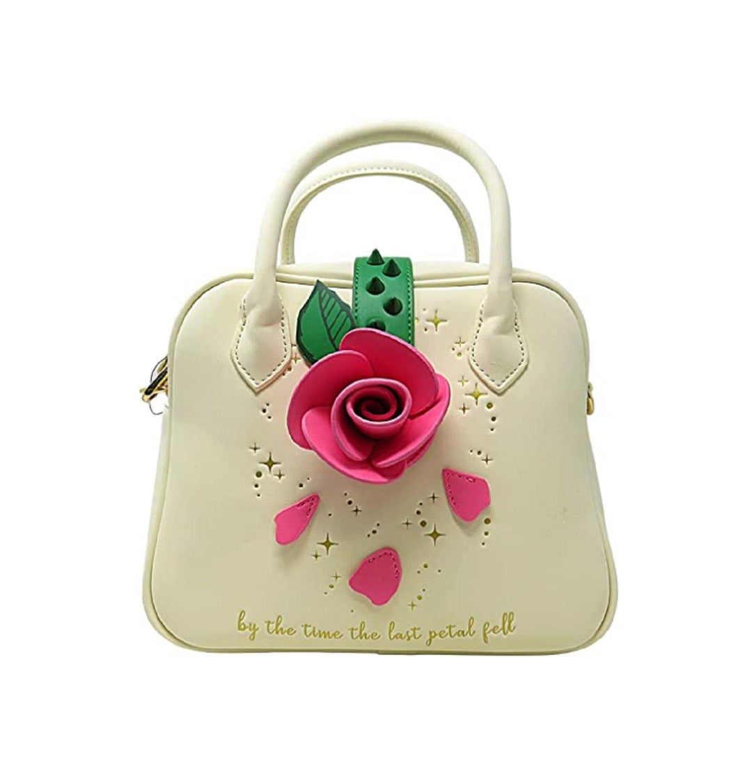 Loungefly Disney Beauty and the Beast Rose Crossbody Faux Leather Bag