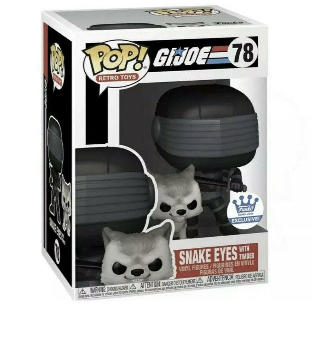 Funko Pop G.I. JOE Snake Eyes with Timber Exclusive Vinyl Figure