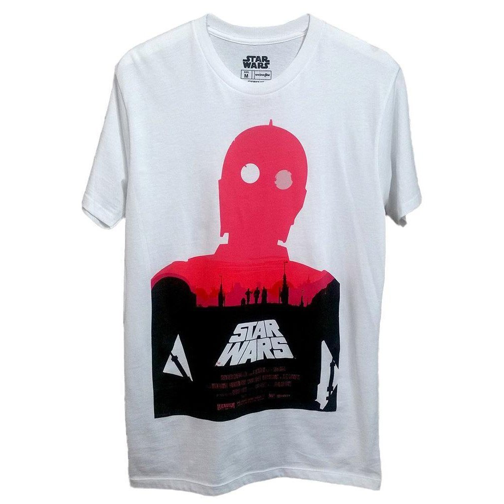 Star Wars First Movie Poster Crew C3Po Adult T-Shirt - Fundom